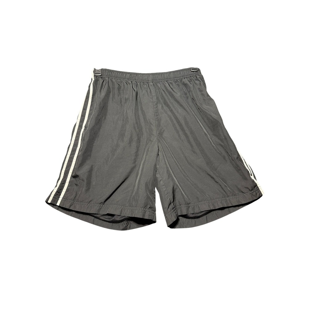 Lands' End Athletic Shorts Mens Medium Black Excellent‎ Condition Side Stripe